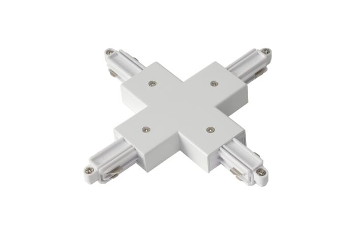 SLV Spojka X pro jednofázovou lištu bílá