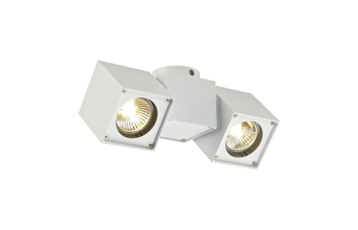SLV Svítidlo ALTRA DICE SPOT II 50Wx2 GU10 180 ° hranaté IP20 bílá