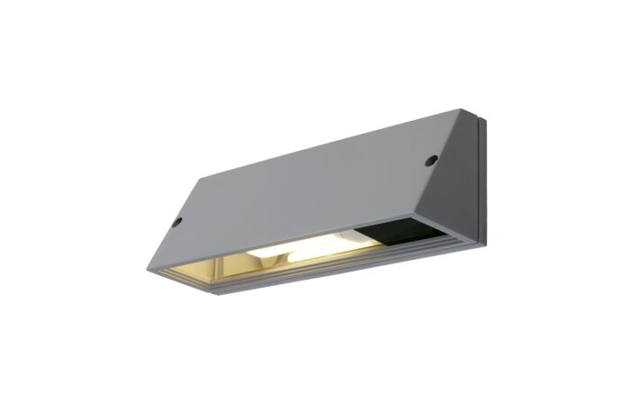SLV Svítidlo PEMA 15W E27 nástěnné IP65 stříbrnošedá