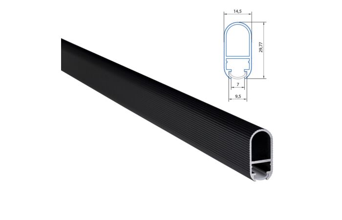 Závěsný hliníkový profil ZD, 15x30mm, če