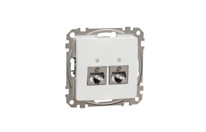 SCHNEIDER Sedna Design & Elements Datová zásuvka 2xRJ45 kat. 6 STP bílá