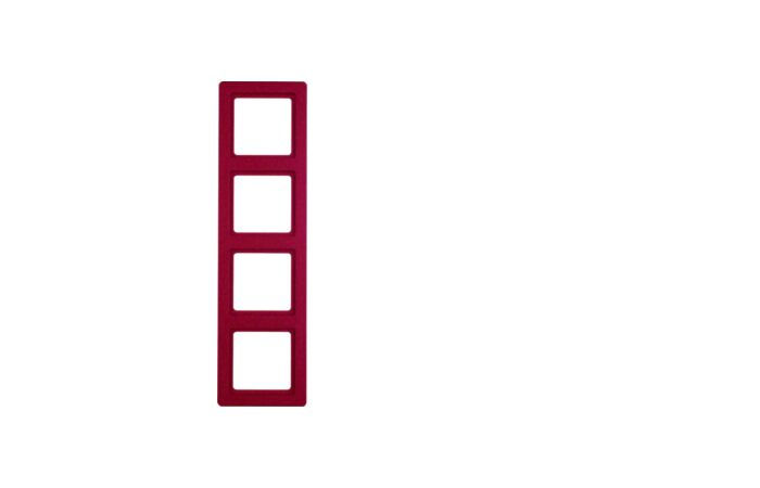 Rámeček 4-násobný, Berker Q.1, červená,