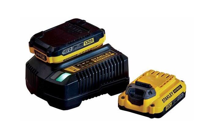 STANLEY Sada startovací SFMCB12D2 FATMAX V20 18V 2x2,0Ah baterie a nabíječka