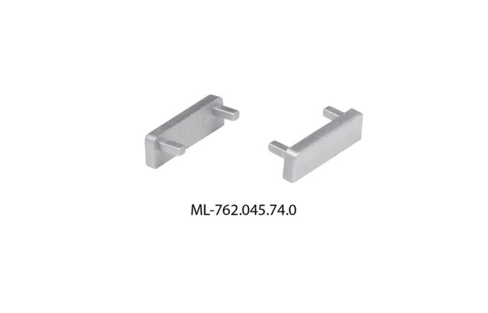 Koncovka pro PBA bez otvoru stříbrná