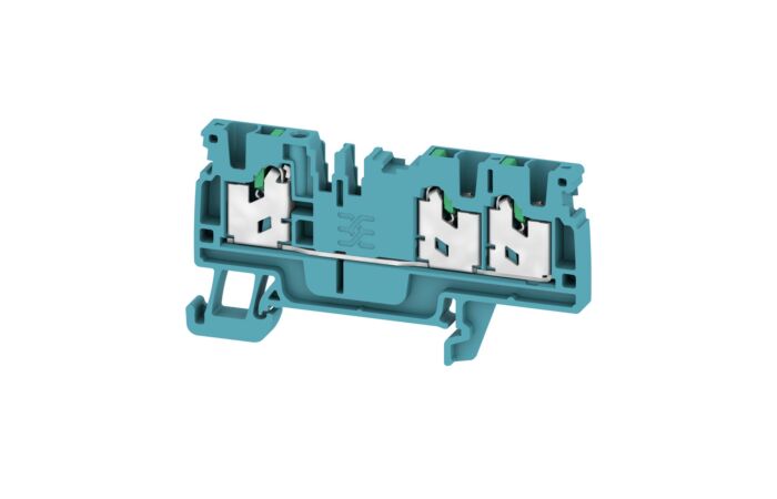 WEIDMÜLLER Svorka S3C 2.5 BL, 2.5 mm² 800 V, 24 A, průchozí, SNAP IN, počet připojení 3, světle modrá