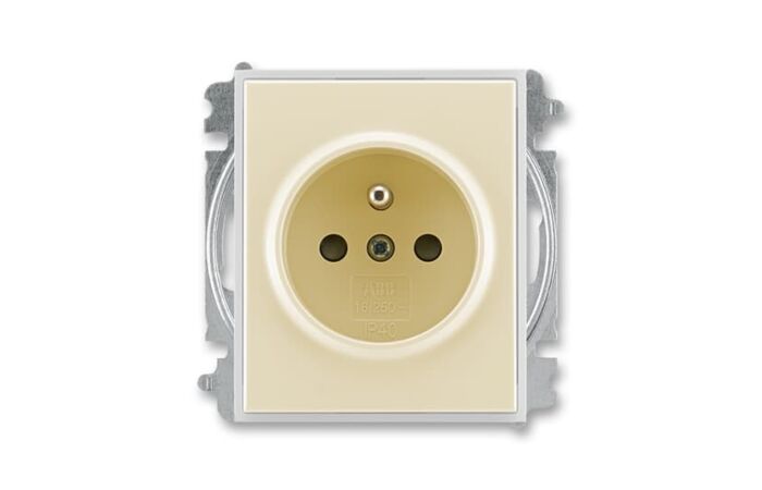 ABB Zásuvka ELEMENT 5519E-A02357 21,jednonásobná, chráněná, s clonkami, bezšroubová