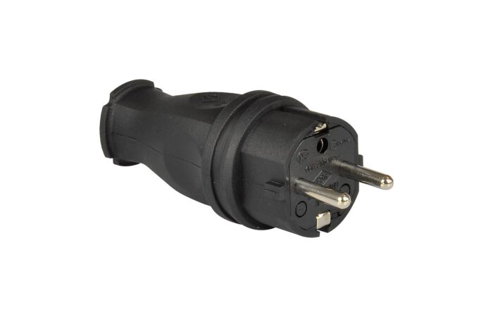 TP ELECTRIC Vidlice 116-VG 16A/250V guma IP44 černá
