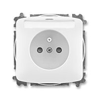 ABB TANGO Zásuvka 6619A-A06352 B s clonkami a popisovým polem IP40, bílá