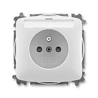 ABB TANGO Zásuvka 6619A-A06352 S s clonkami a popisovým polem IP40, šedá