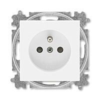 ABB LEVIT Zásuvka 6619H-A06557 03 s clonkami, rozměr 55 x 55 mm, IP40, bílá