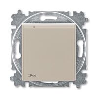 ABB LEVIT Zásuvka 6619H-A06697 18 s víčkem a clonkami, bezšroubové svorky, IP44, macchiato / bílá