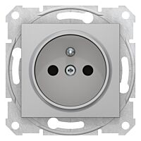 SCHNEIDER Zásuvka Sedna 2P+PE s clon. IP44 alu