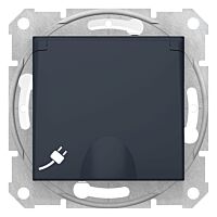 SCHNEIDER Zásuvka Sedna schuko 2P+PE IP44 graphite