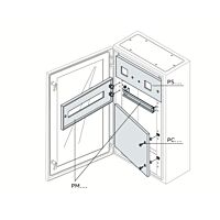 ABB Skříně automatizační SR2 Panel pro měřící přístroje 72x72-185x800mm (vxš) SR RAL7035 PS2876K