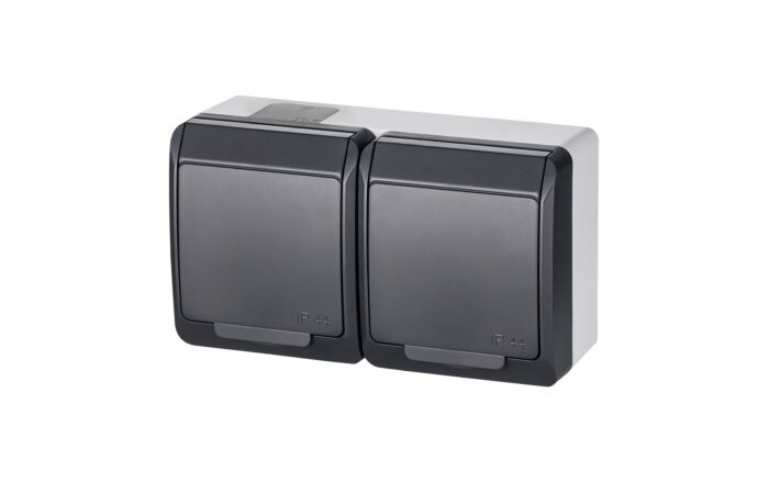 FAMATEL GALATEA IP44 Zásuvka 2x 2P+PE SCHUKO, 2-