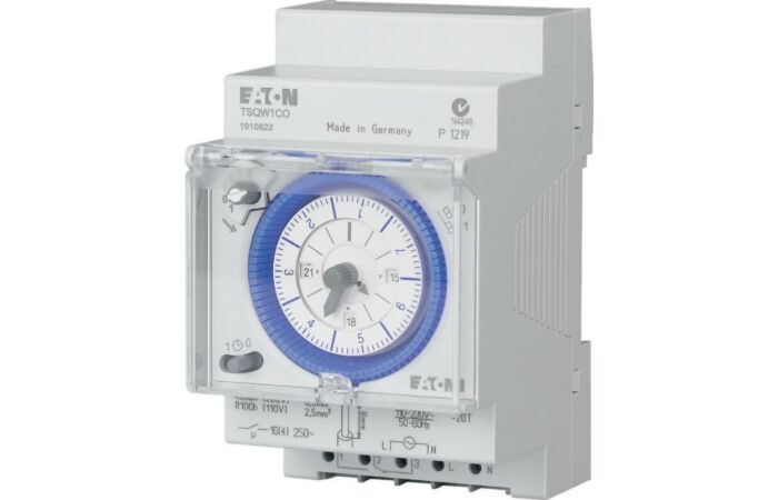 EATON Hodiny spínací TSQW1CO Analogové týdenní 16A 230V IP20