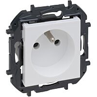 LEGRAND Zásuvka NILOÉ STEP 2P+T, 16A, 250V, IP20, bílá
