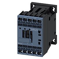 SIEMENS Stykač AC-3, 7A/3kW/400V, 3pólový, DC24V, funkční modul volitelný, 1 NO, pružinová svorka