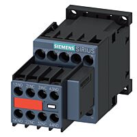 SIEMENS Stykač AC-3, 9A/4kW/400V, 3pólový, AC 230V, 50/60Hz 2 NO + 2 NC, šroubová svorka