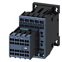 SIEMENS Stykač AC-3, 12A/5,5kW/400V, 3pólový, AC 230V, 50/60Hz 2 NO + 2 NC, pružinová svorka