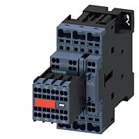 SIEMENS Stykač AC-3, 12A/5,5 kW/400V, 3pólový, DC 24V, 2 NO + 2 NC, pružinová svorka