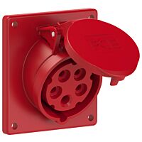 Zásuvka 16A/380V 5-pól. IP44 vest.