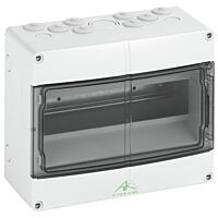 SPELSBERG Skříň AKII 12 400V AC 12TE 250x200x95mm, na omítku, průhledné dveře, IK07, IP65 šedá