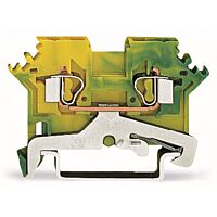 WAGO Svorka 280-607 2vodičová, řadová, boční držáky značení, na DIN lištu 35 × 15 a 35 × 7,5, CAGE CLAMP®, 2,50 mm², zelenožlutá