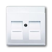 ABB FUTURE, LINEAR, SOLO Kryt 2CKA001710A3176 komunikační pro 2 zásuvky, bílá