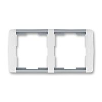 ABB ELEMENT Rámeček 3901E-A00120 04 dvojnásobný, vodorovný, bílá/ledová šedá