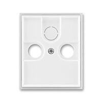 ABB ELEMENT, TIME Kryt 5011E-A00300 01 zásuvky anténní s vylamovacím otvorem TV+R, TV+R+SAT, bílá/ledová bílá