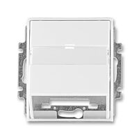 ABB ELEMENT, TIME Kryt 5014E-A00100 03 zásuvky komunikační s popisovým polem, bílá/bílá