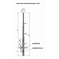 AMAKO Stožár K 4 sadový bezpaticový, žárový zinek