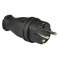 TP ELECTRIC Vidlice 116-VG 16A/250V guma IP44 černá