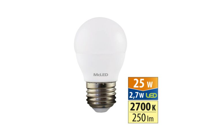 MCLED Žárovka LED 2,7W-25 E27 250lm 2700K úhel 200°