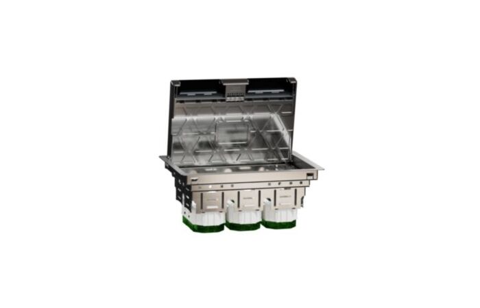 Unica System+ - Podlahová krabice L kovo