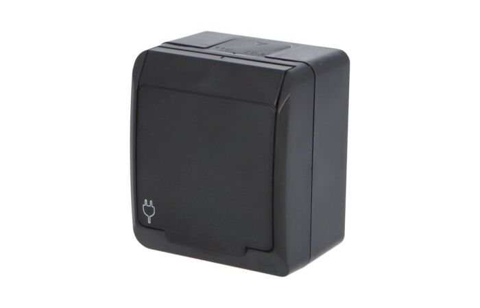 FAMATEL GALATEA Zásuvka 2P+PE IP44 černá