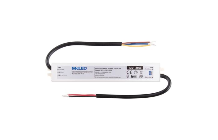 MCLED Napaječ LED 20W 12V/1,67A IP67 ML-732.103.39.0