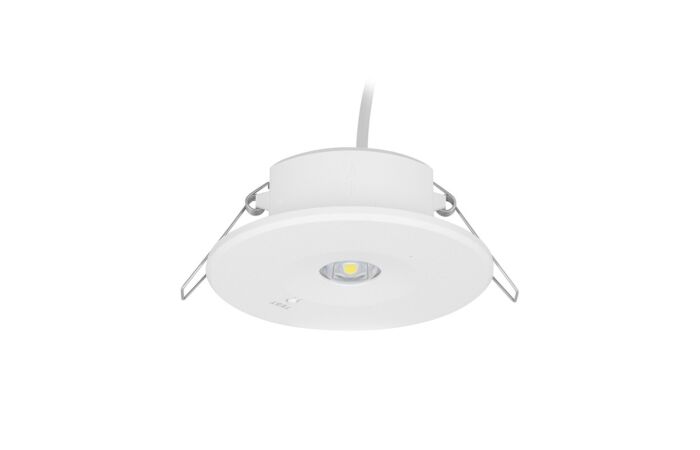 Zapuštěné nouzové svítidlo Daun O, 2W, 2