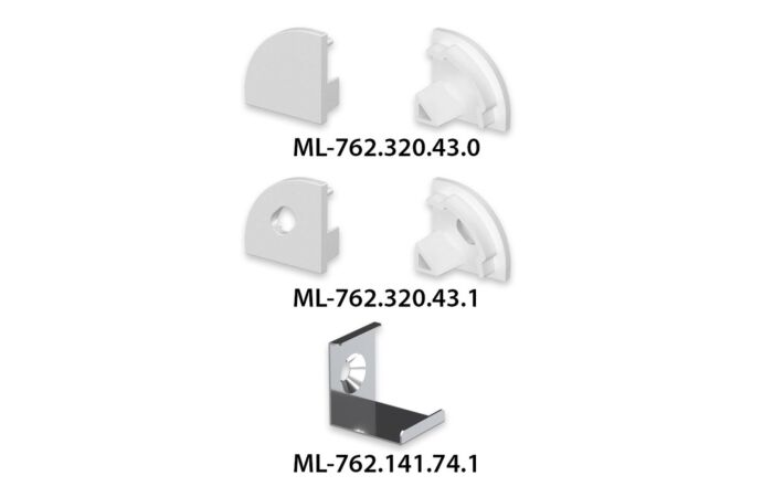 Koncovka pro RF bez otvoru stříbrná