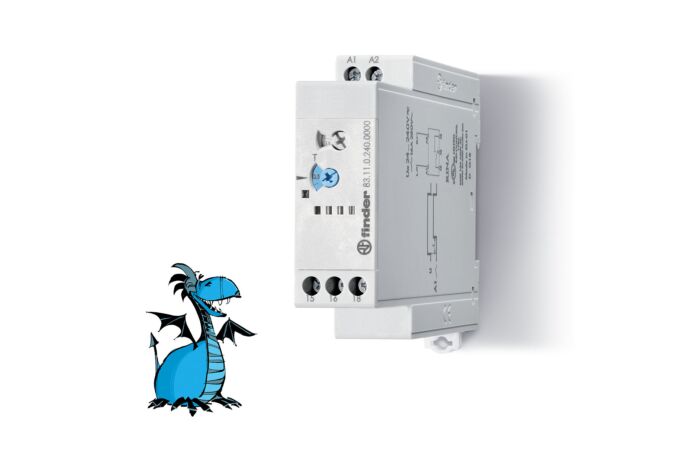 FINDER Časové relé 83.11.0.240.0000, 1P/16A, 24-240V AC/DC