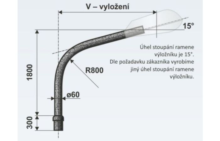 AMACO Výložník V1/89 - 1000 obloukový, žárový zinek