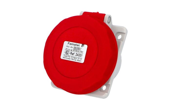 FAMATEL Zásuvka 16/400V 5-pól IP67 vestavnášikmá