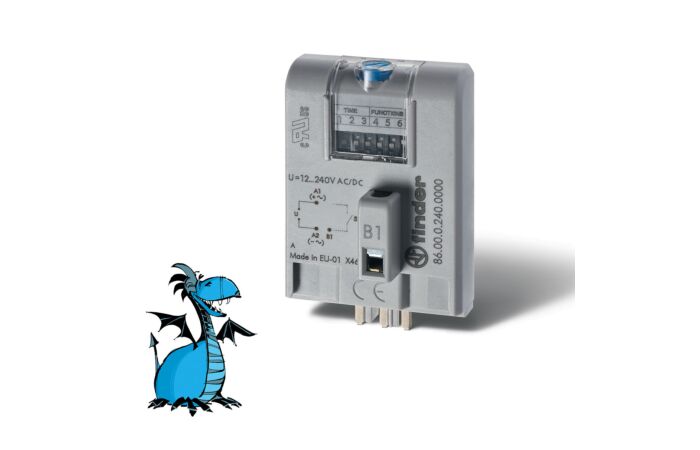FINDER Časový modul 86.00.0.240.0000, 12-240V AC/DC