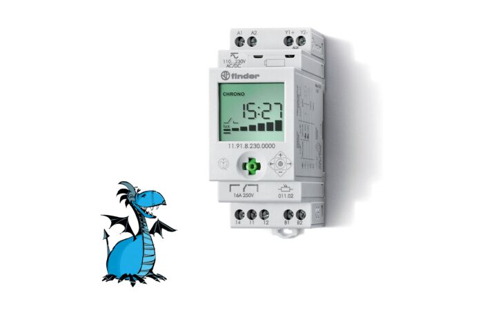FINDER Soumrakový spínač 11.91.8.230.0000, 1P/16A, 230V AC
