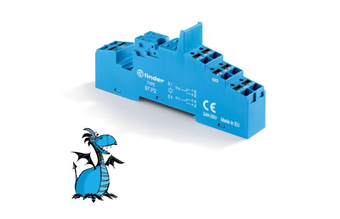 FINDER Patice 97.P2, DIN-lišta, push-in