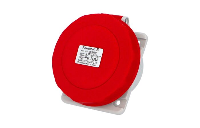 FAMATEL Zásuvka 32A/400V 5-pól IP67 vestavnášikmá