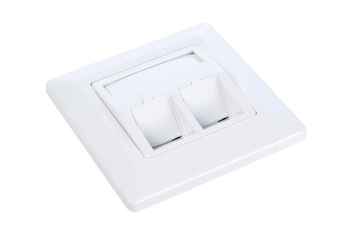 SOLARIX Zásuvka modulární Solarix pro 2 keystony pod omítku bílá SX9-2-0-WH