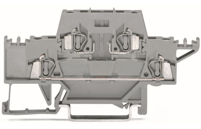 WAGO Svorka 280-528 dvoupatrová Na DIN lištu 35 × 15 a 35 × 7,5 2,5 mm², šedá/šedá
