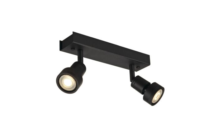 SLV Svítidlo PURI 2 50Wx2 GU10 nástěnné typ 2x reflektor IP20 černá